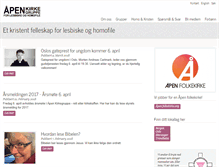Tablet Screenshot of apenkirkegruppe.org